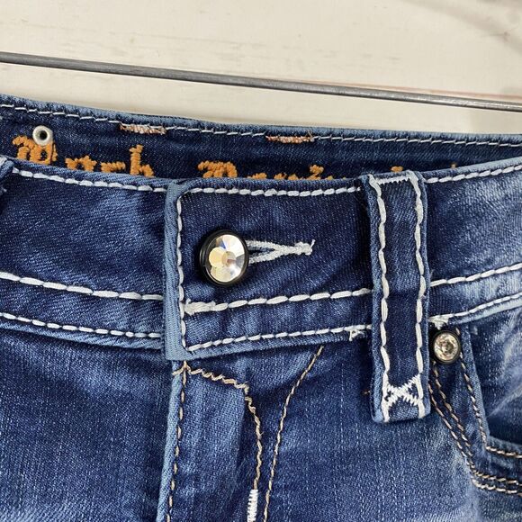 Rock Revival Womens Adele Boot Jeans Size 26 Blue Stretch Pocket Details *flaw* - Picture 9 of 16